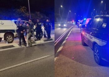 הלילה: פיגוע דריסה ליד כוכב יאיר – 4 שוטרים נפצעו 