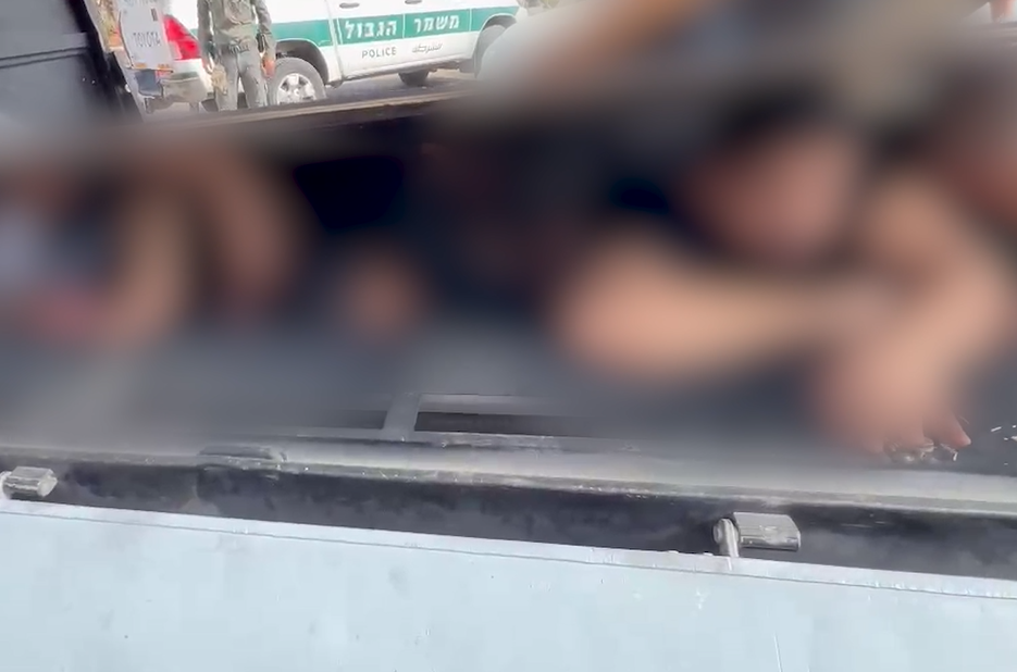 תיעוד: 9 שב"חים הוחבאו במשאית מאחורי דופן כפולה – ונתפסו