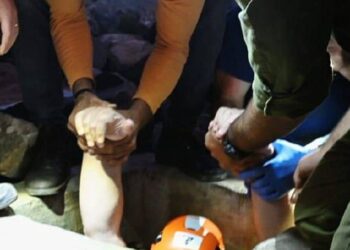 גבר נלכד בבאר בעומק 10 מטרים בעין זיוון וחולץ בשלום על ידי יחידת חילוץ גולן